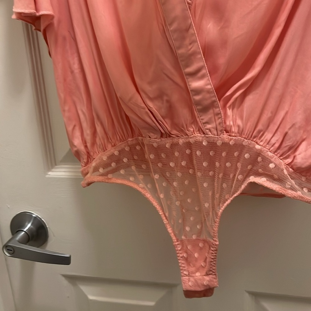Free People Intimates. Call Me Later Bodysuit. Peach. Size Small. NWOT - Picture 7 of 14